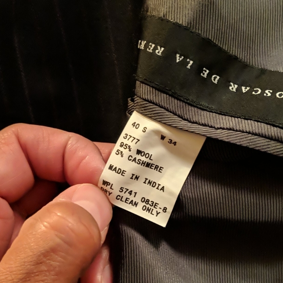 Oscar de la Renta 3-pc suit, wool+cashmere 42S W36 - Picture 8 of 9